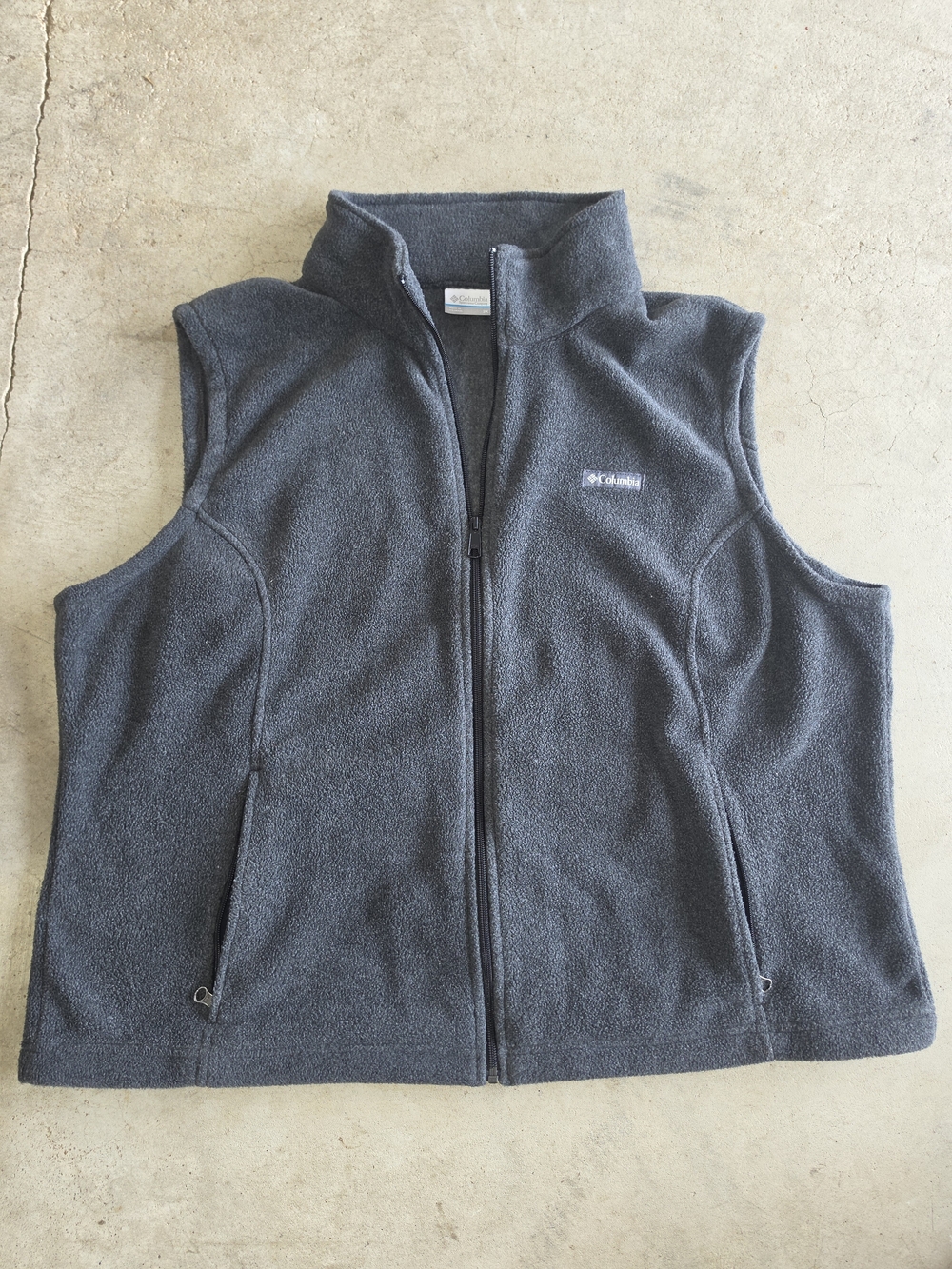 Columbia Women’s Gray Full Zip Fleece Vest Size 3X Plus Size